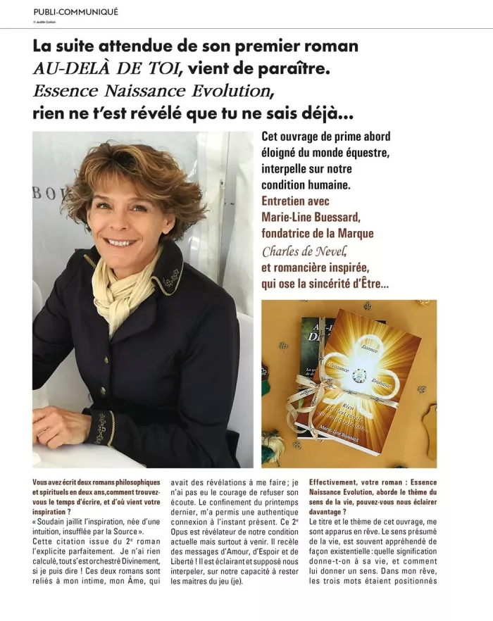 Article Grand Prix Magasine N° Dec 2020, pour la sortie du 2e Opus de Marie-Line Buessard