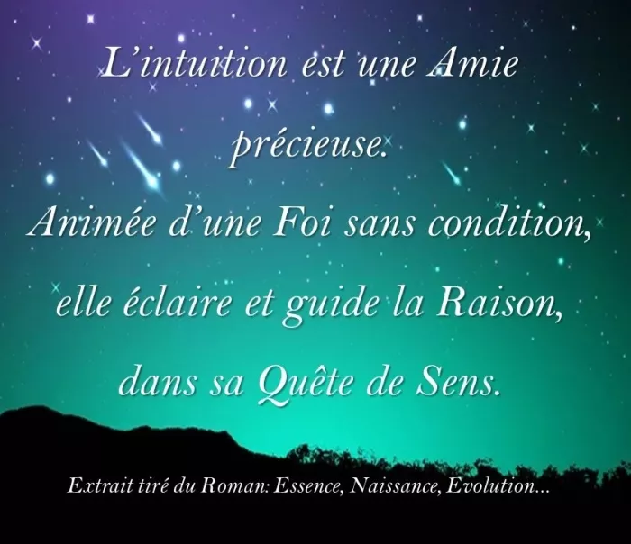 l’intuition est une Amie précieuse ... 